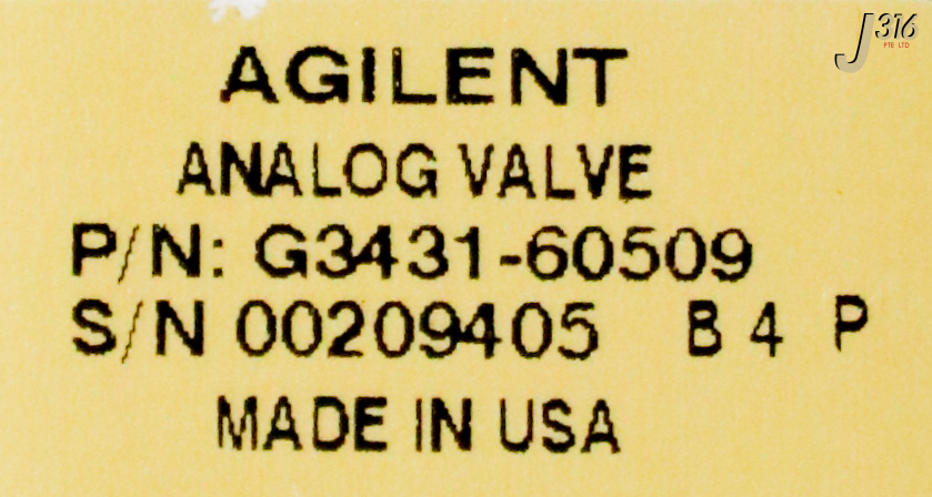 36078 AGILENT SSL MANIFOLD, 100 PSI (NEW) G3452-60852 | eBay
